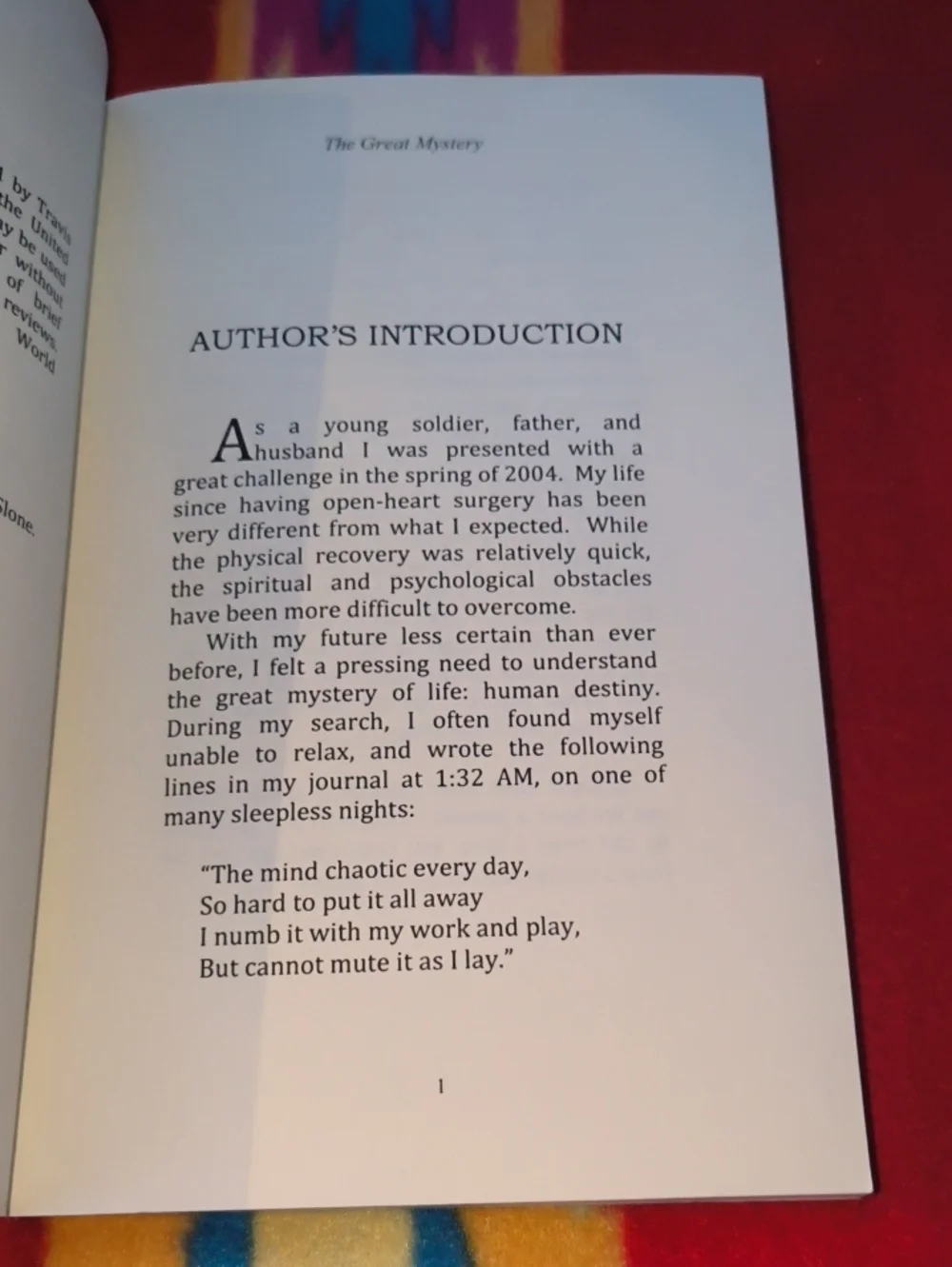 The Great Mystery - Travis Slone (2011) 1st Edition PB - Inscribed Signed